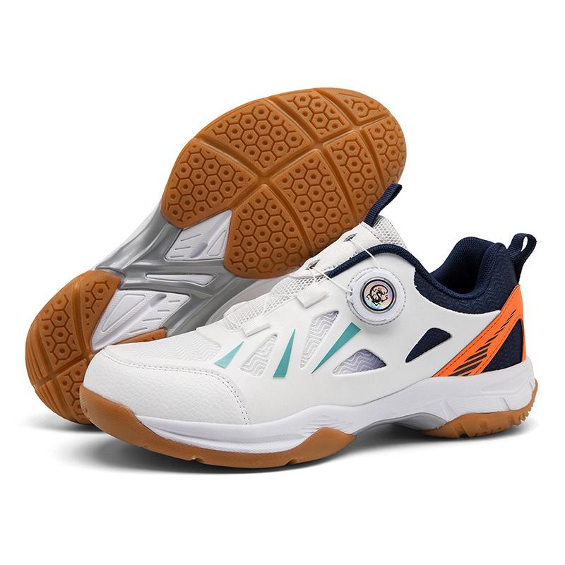 Rotating Button Badminton Shoes Men and Women Couple Teen Adult New Sports Shoes Table Tennis Training Shoes