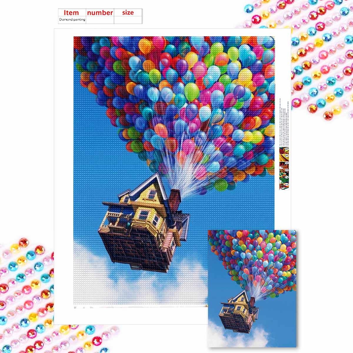 

Алмазная живопись своими руками Летающий вокруг Набор для вышивки крестом Мозаичное искусство Алмазная живопись Полный круг Алмаз Домашнее украшение Round 20x30cm