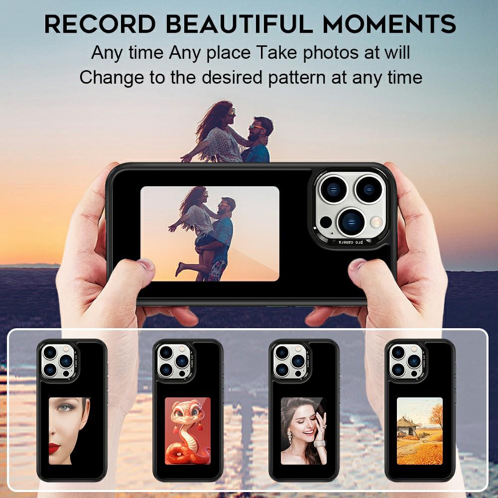 For iPhone 16 Pro Max E-Ink Case 4 Inch HD 4 Colors Phone Cover Supports NFC Transfer DIY Pictures