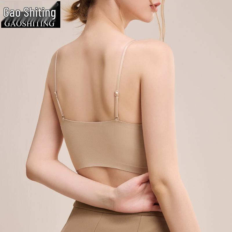 Women's Autumn/Winter Spaghetti Strap Camisole with Built-in Bra & Pads