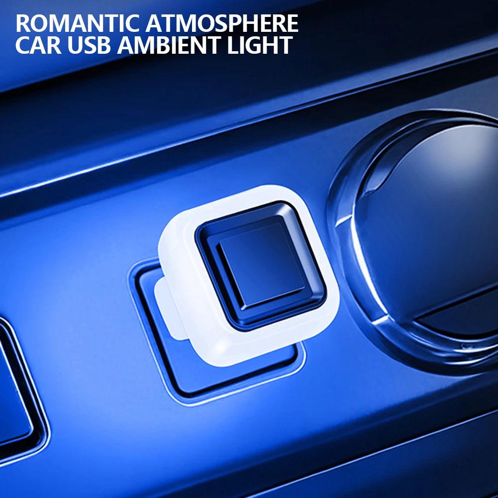 1Pc USB Mini Ambient Light LED Car Interior Atmosphere Lamp Plug and Play RGB Colorful Decoration Lamps Car Accessories