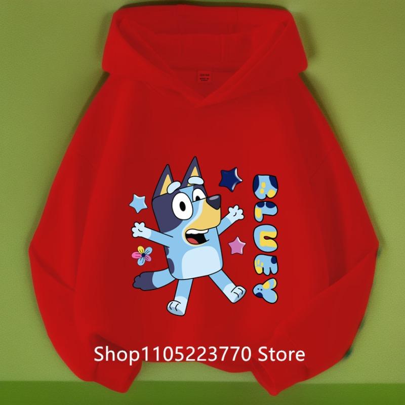 

Дитяча толстовка з капюшоном Bluey Осінь Зима Тепла М яка Кофта Зручний Одяг для Ігор для Хлопчиків Дівчаток 100