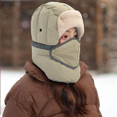 Multifunctional Thickened Warm Child Women's Winter Gloves Scarf Mask Integrated Hat Outdoor Riding Electric Car