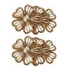 1Pairs DIY Craft Rhinestone Flower Patches 3D Rose Brooch Fabrics  Sewing Supplies