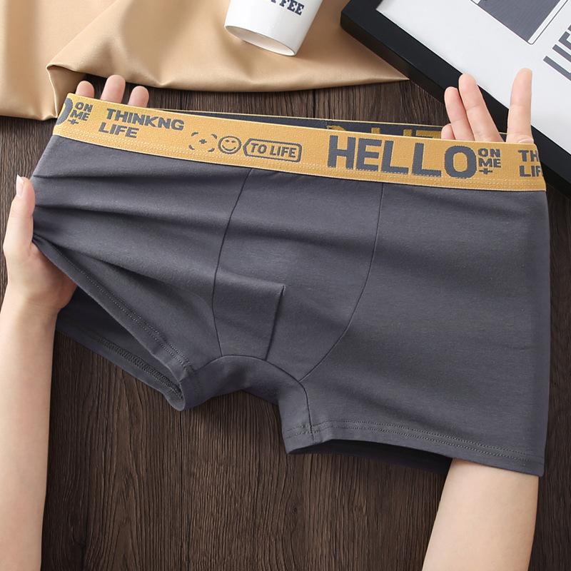 4pcs Men's Underwear Men's Boxer Shorts Oversized Breathable Underwear Youth Trend Four Cornered Underwear and Bottom Pants