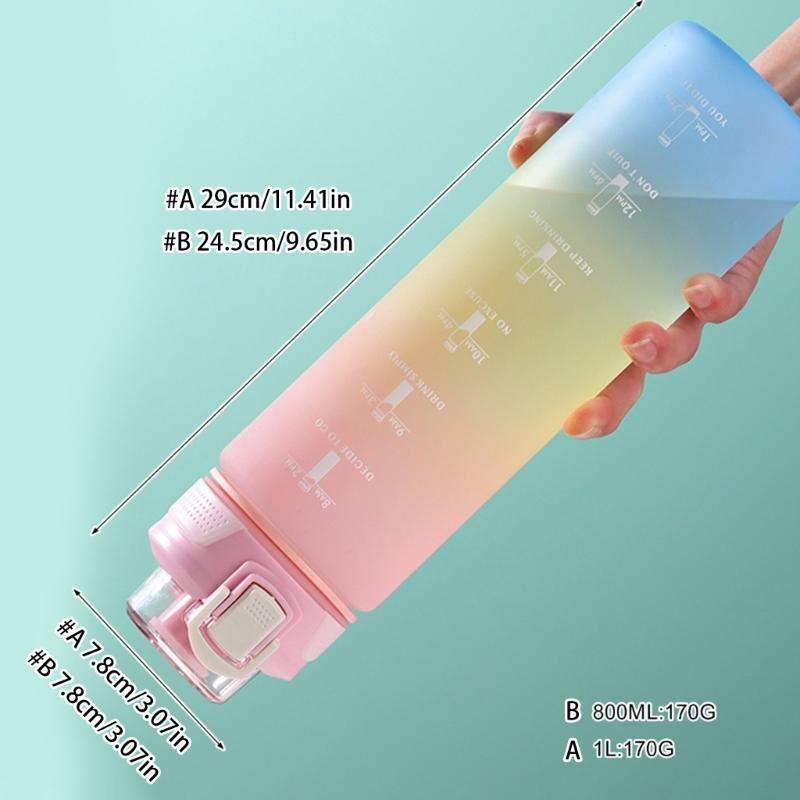 Cycling Gradients Water Bottles Large Capacity Fashion Sports Water Bottles for Gym and Outdoor Activity