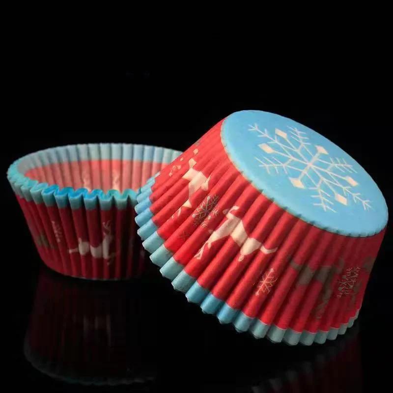 Cake Topper, Pastry Decoration Tool, Kitchen Accessories, Rainbow Cake Paper Lining, Cup Cake, Baking Pan, Muffin Box, 100Pcs