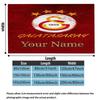 1PC Galatasaray S Custom Name Patterned Flannel Blanket Suitable For All Seasons for Home Decor Warmth and Comfort Gifts Holiday Present