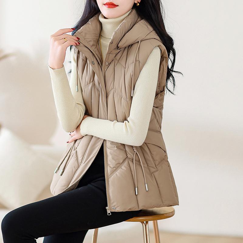 Короткий жилет из хлопка для женщин — фото 11