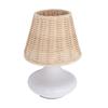 Rattan Nachttischlampe Vintage   Bambusoideae Gewebte Beistelltischlampe für Schlafzimmer Wohnzimmer