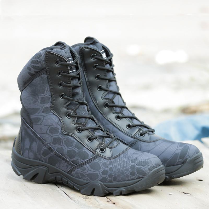 Trekking Hiking Outdoor Shoes Men Camo Waterproof Climbing Camping Sport Sneakers Military Tactical Army Boots