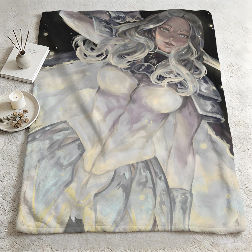 Anime CClaymoree Throw Warm Soft Flannel Blanket Multiuse for Sofa Bed Camping Travel Nap