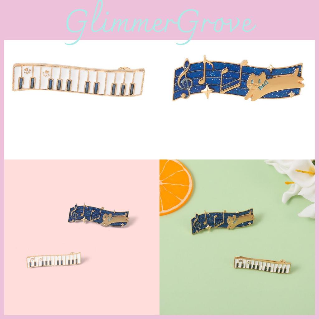 Adorable Metal Cat Music Note Brooch Unique Fashionable Gift For Music Lovers