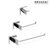Factory Direct Sales 304 Stainless Steel Accessory Set   Black Square Towel Rack Bathroom Accessories Stainless Steel Toilet Paper Holder