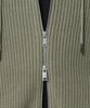 MUSINSA STANDARD Ribbed Knit Hooded Zip-Up [Sage]