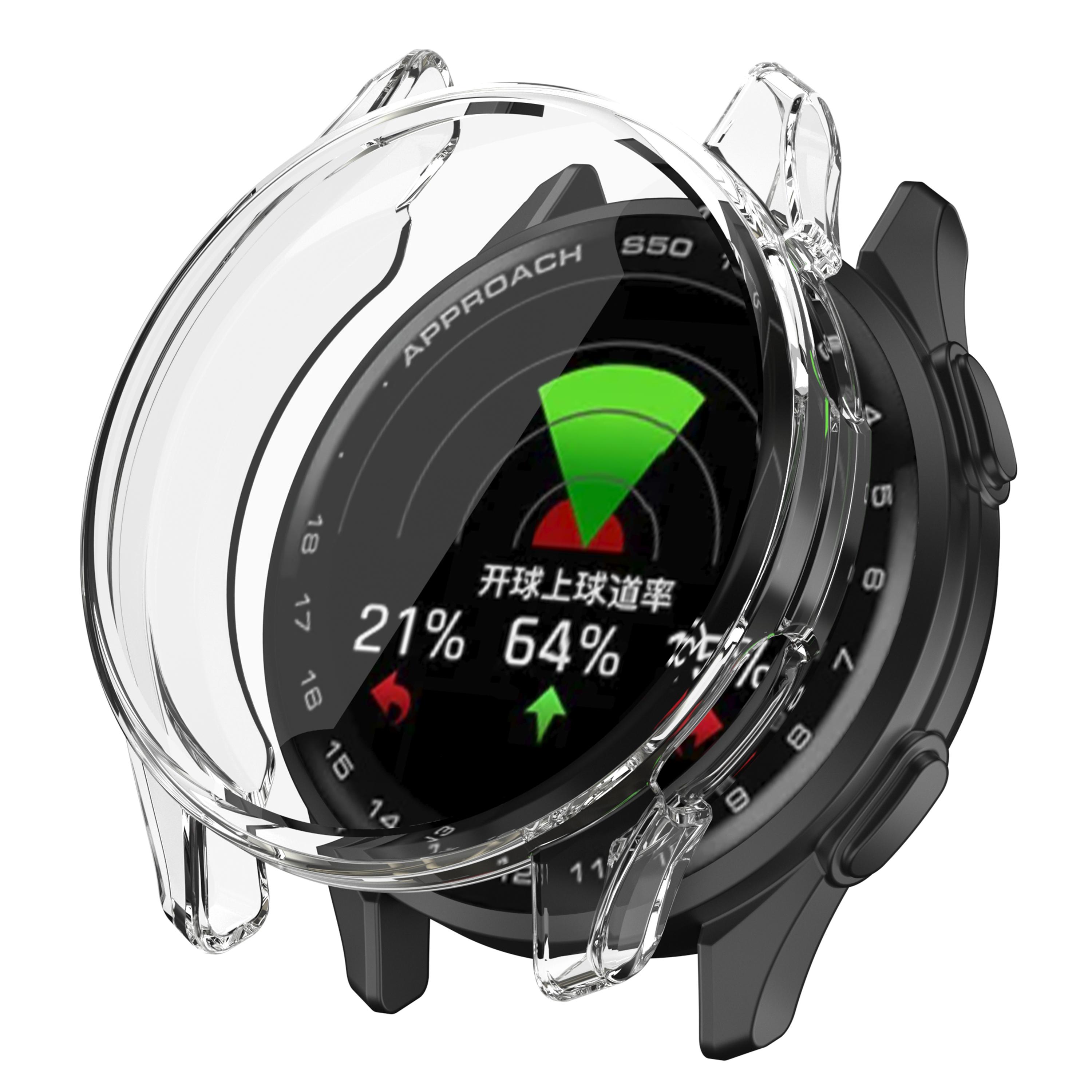 

For Garmin Approach S50 Watch Case Transparent TPU Full Cover Protector As Shown A