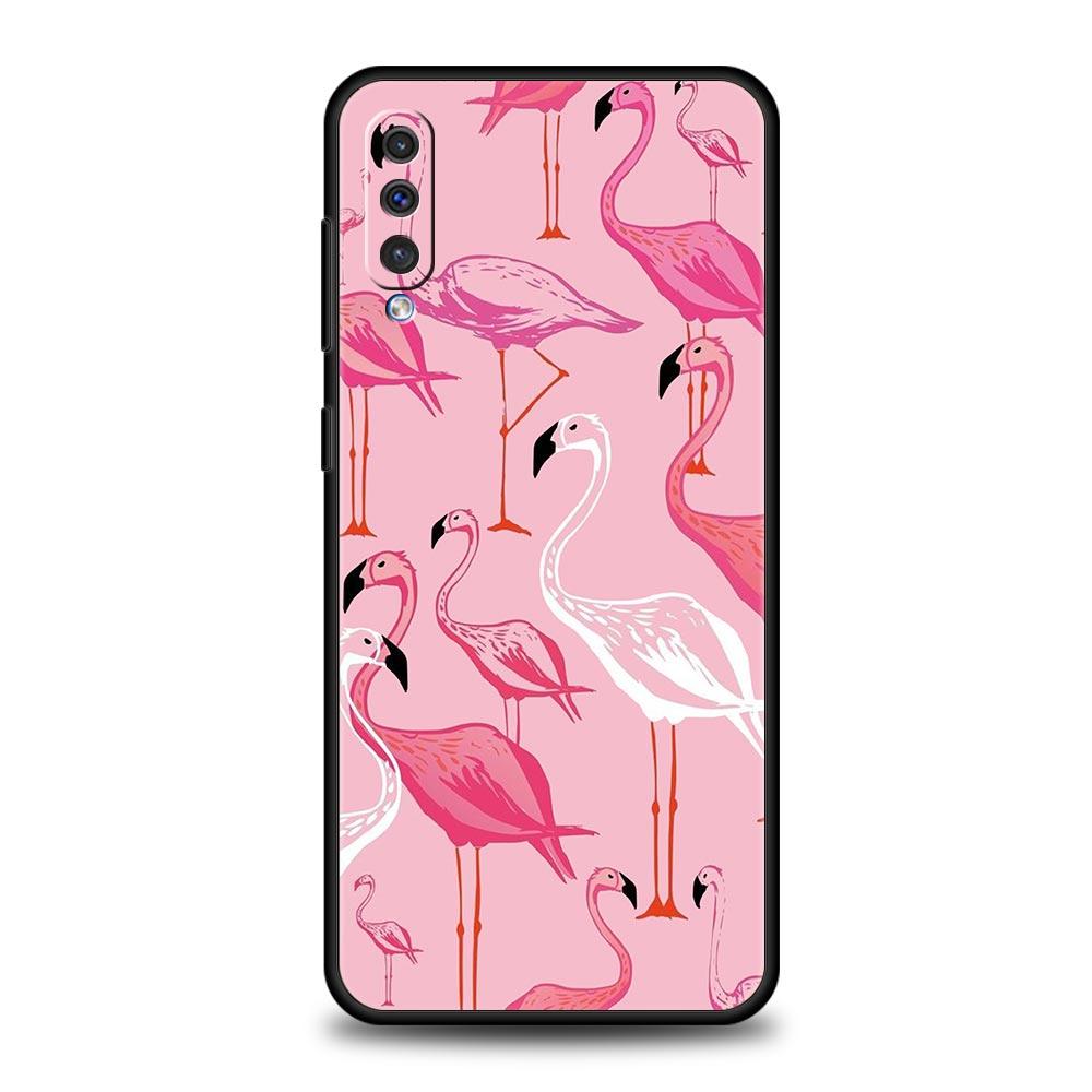 Розовый, красный чехол с фламинго для телефона Samsung Galaxy A52 A50 A70 A10 A30 A40 A20S A20E A02S A12 A22 A72 A42 A32 5G A04s, мягкий чехол Samsung A72 5G