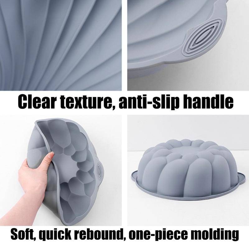 High Temperatures Resistant Silicone Chocolate Mould Shell and Flower Mousse Cake Molds Dessert Baking Accessories