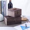 Retro Wooden Tissue Box Toilet Paper Cover Case Napkin Holder Home Car Decor