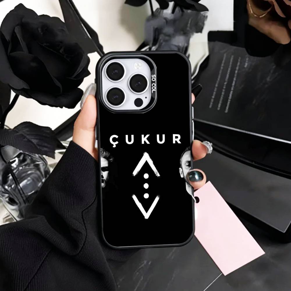 C-Cukur TV Series The Pit Phone Case For iPhone17,16,15,14,13,12,11 Plus,Pro Max Colored Silver Plated Inside Cover