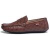 Handmade Men Comfortable Leather Driving Shoes Men's Slip-On Bean Bean Shoes Breathable round Toe Casual Walking Shoes