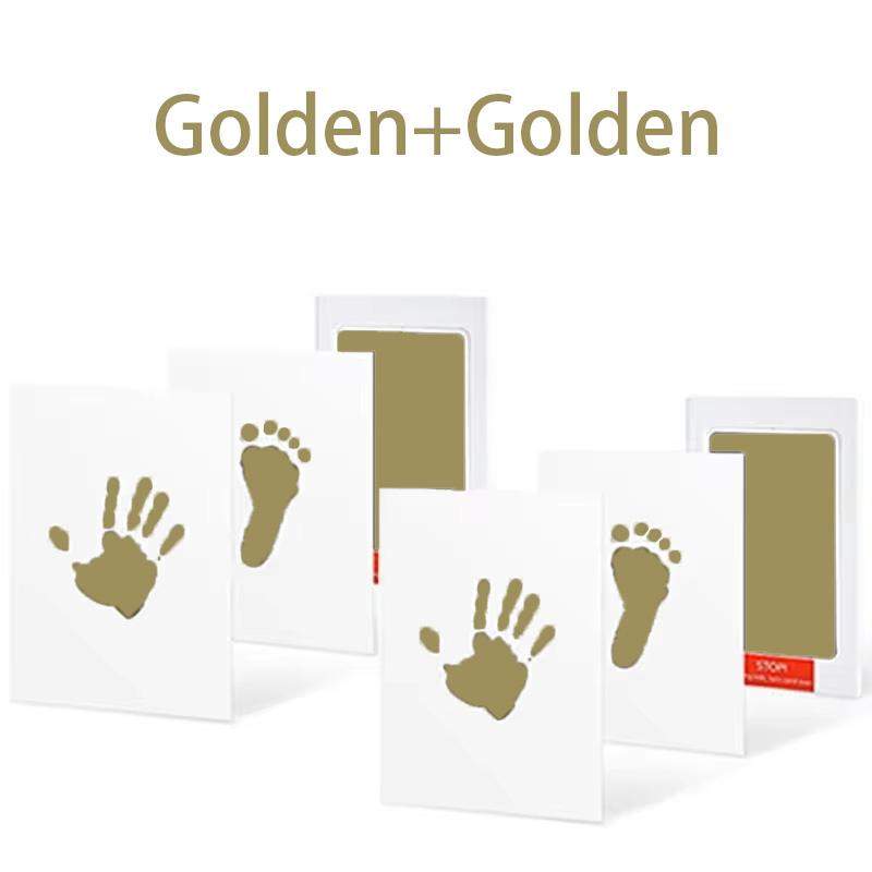 2 Set Baby Handprint Footprints Ink Pads Safe Non-toxic No-Touch Skin Inkless Inkpad Kits Pet Cat Dog Paw Prints Souvenirs Gifts