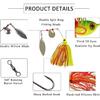Bass Fishing Spinner Bait Kits Bass Lures Hard Metal Spinnerbait Jigs Multicolor Buzzbait Swimbaits Silicon Skirt Swim Jigs for Bass Trout Pike