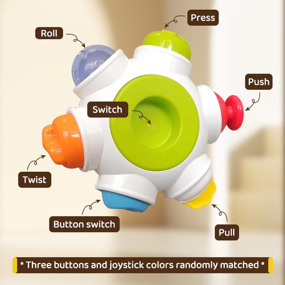 Montessori Baby Busy Ball Multi-Functional Busy Grasping Ball Soothing Finger Action Fine Training Toy Educational Toy Kids Gift
