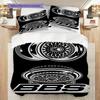 Bold Bbs Grid Bedding (1 * Duvet Cover + 2 * Pillowcase, Without Core) 2D Flat Christmas Birthday Gift Bedding Set Soft and Comfortable