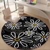 1pc Floral Pattern Office Round Area Rug, Indoor Mat Suitable ForOffice, Under Office Chairs Bedroom Living Room Home Decor, Room Decot154