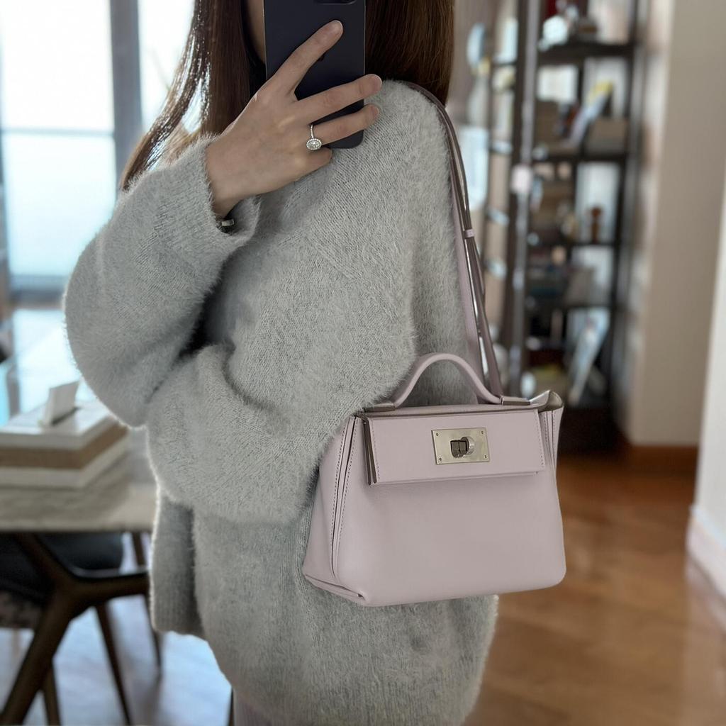 Togo cowhide 2424 bag lychee pattern shoulder bag hand bag high-end dumpling bag portable messenger bag female