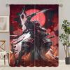 2pcs- Warring States General Polyester Curtains, Pole Bag Curtains 42*84, Bedroom, Living Room, Home Room Decoration