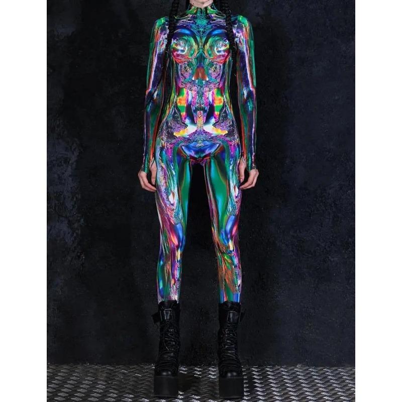 3D-Digitaldruck Bühnenkostüme für Erwachsene, Halloween-Events, Karneval, Mottoparty, Cosplay-Outfit, Pretend Game-Overall