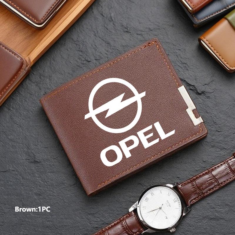 Korean Version of Iron Edge Short Wallet Leather Card Purse For Opel Insignia Astra G J F K Vectra C H Corsa C B D Omega