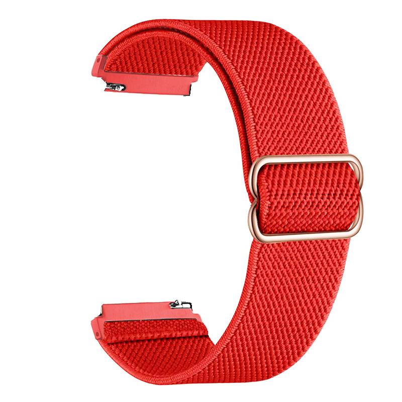 

22mm 20mm Nylon loop strap for Samsung Galaxy Watch 7/6/5/4 Huawei Watch GT5/4/3 Adjustable elastic bracelet Amazfit GTR 4 strap Self-test width 20mm красный