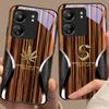 Holzmaserung Schlange Für Xiaomi Redmi 13C Note13 12 Pro Plus 5G Note 9 13T Pro POCO X6 F5 F6 Schwarz Gehärtetes Glas Handyhülle