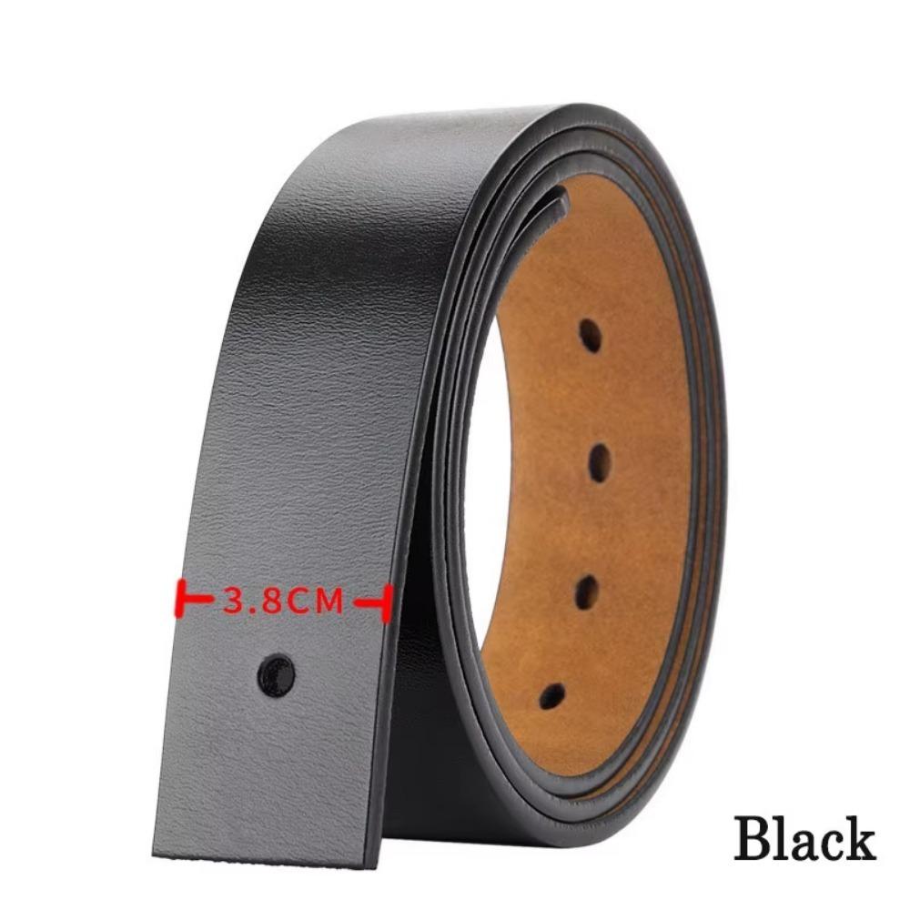 Cowskin Genuine Leather Belt No Buckle Male Belt Body New Waist Straps  Men Belt