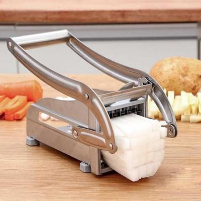 Potato Cutter Efficient Fruit And Vegetable Chopper Manual Food Chopper with 2 Blades Multifunctional Kitchen Fries Machine