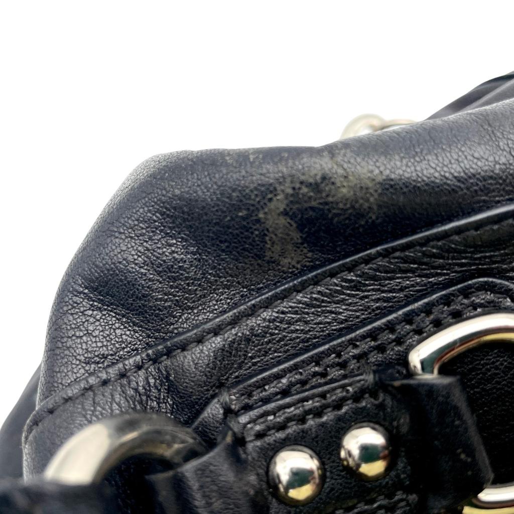 Used COACH 2-Way Handbag/Shoulder Bag Ashley Ashley Leather SatchelHandbag black leather Women