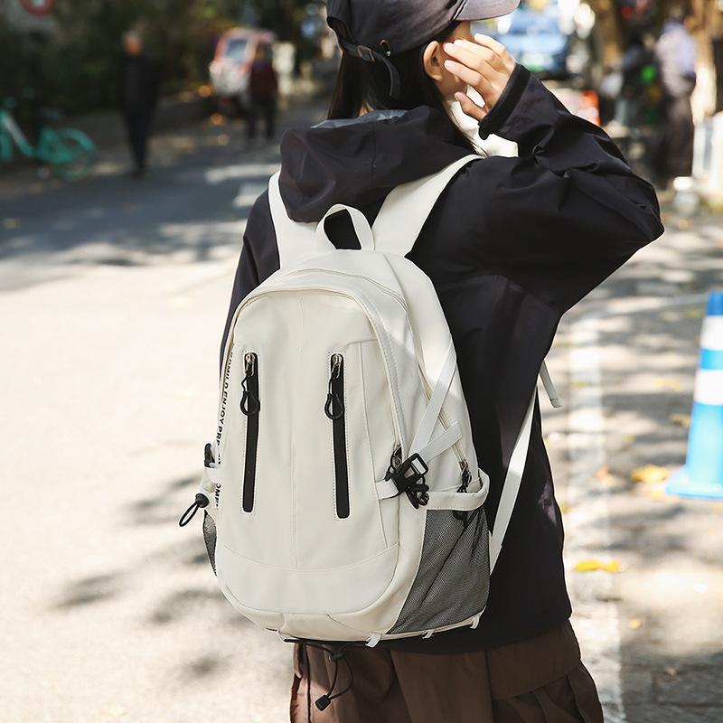 Herren Einfarbig Rucksack Mittelschüler Schultasche Damen Reise Rucksack