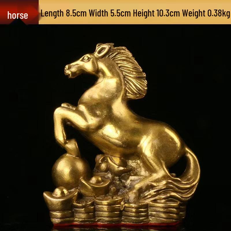 Chinese Zodiac Bronze Brass Ornaments: Rat, Ox, Tiger, Rabbit, Dragon, Snake, Horse, Sheep, Monkey, Rooster, Dog, Pig Crafts