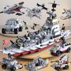 Navy Aircraft Carrier Building Blocks Military Tanks Ships Airplanes Model Warships Building Blocks Assembly Toy Set for Boys