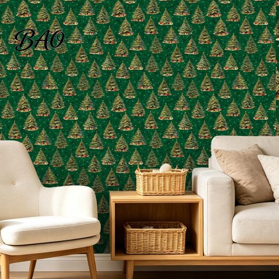 Removable Wall Stickers for Holiday Party Christmas Tree Decals, Large Pine Backdrop Sticker, Peel And Self Adhesive Paper Bedroom Stick Art