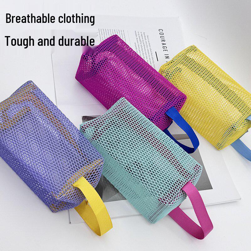 Dopamine Octagonal Mesh Makeup Bag - Portable Large-Capacity Transparent Travel Storage