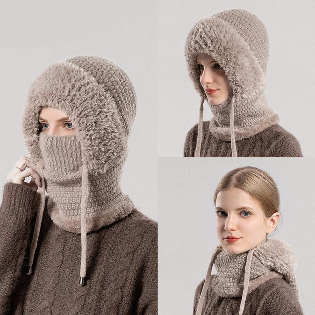 Women's Winter Hat and scarf hat Slouchy Fleece Beanie Knitted Cap Scarf Activities with Skull H1V5