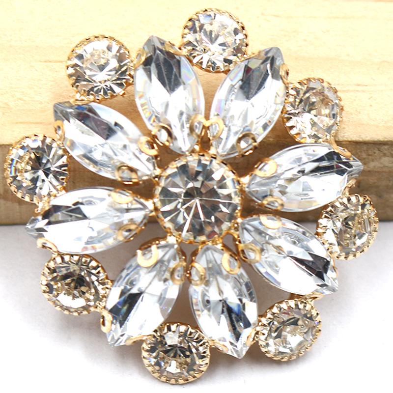 LKERAN5PCS37 * 37MM Circular Diamond Inlaid Acrylic Horse Eye Used For Clothing Buttons, Bow Hair Accessories, Jewelry Accessor