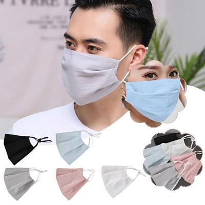 Waschbare Schutzstoff-Gesichtsmaske für Damen und Herren, Wiederverwendbare Atmungsaktive Gaze-Gesichtsbedeckung mit Verstellbaren Ohrschlaufen