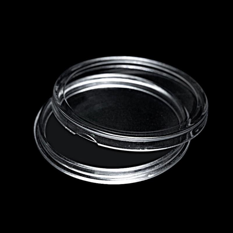 60pcs 40mm Coin Preservation Box Round Dustproof Transparent Coin Capsules Plastic Commemorative Medals Holder Case