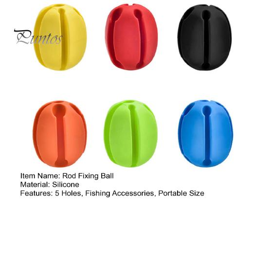 6 stk fiskestang fast ball 4/5/8/9/10 MM 5 hull Ripefri Gjenbrukbar fiskestangbeskytter klips Festeverktøy Fisketilbehør