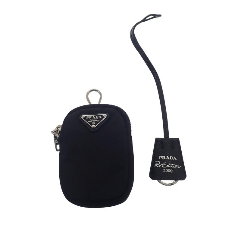 Prada 1BH046 Bolsa de Ombro preto/NERO Nylon/couro Mulheres